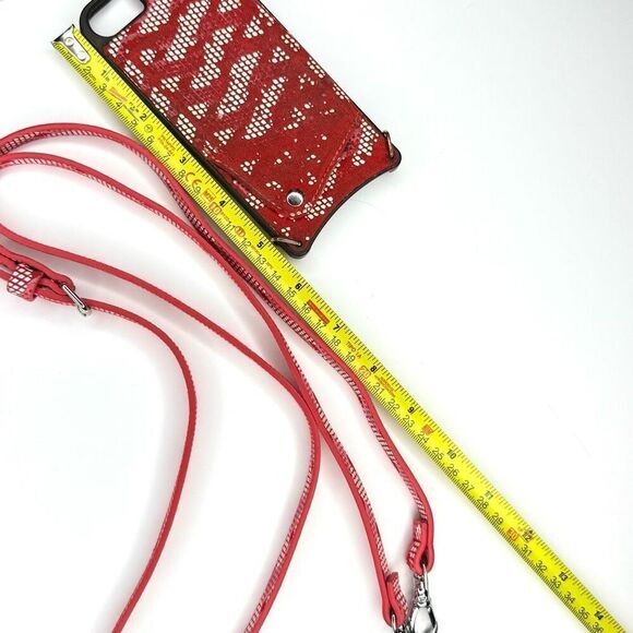 Bandolier Crossbody EMMA Phone Case with Strap – Red Python – iPhone 7/8/SE – Co - Picture 4 of 5